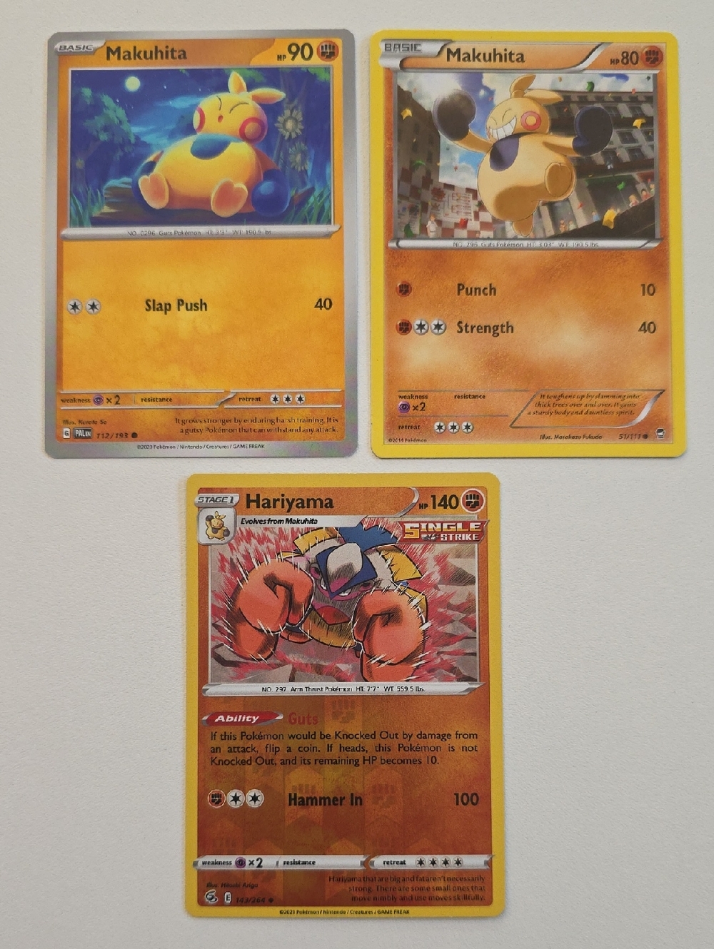 Pokemon Hariyama And Makuhita Card
